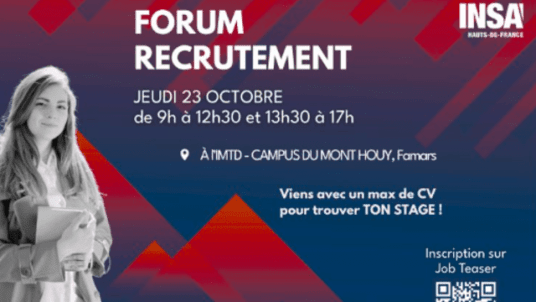 Forum Recrutement INSA - Jeudi 23 octobre - Campus du Mont Houy