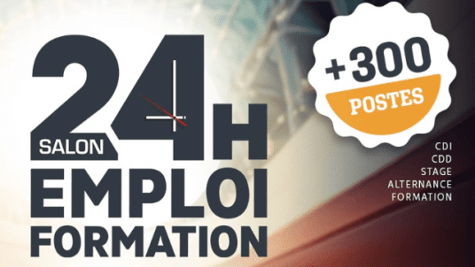 Salon 24H pour l'emploi et la formation - Jeudi 9 Avril à la Cité des Congrès - Valenciennes